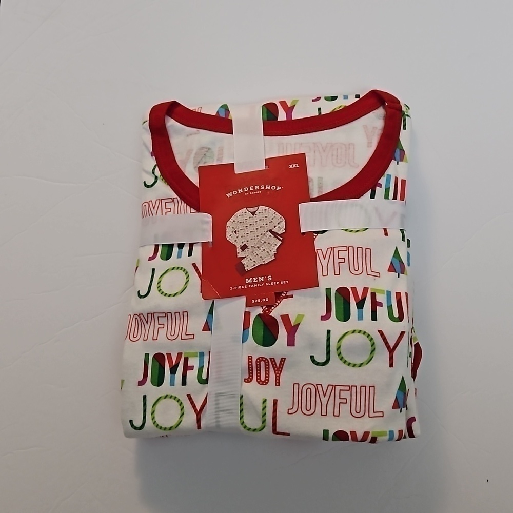 Wondershop Men's 2 piece  szXXL Cream Red Green NWT